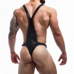 Body Cut4Men Blackleatherlike BL4CK07 7 Body Cut4Men Blackleatherlike BL4CK07 -Sous-vêtement Soldes Body c4m BL4CK07 noir 3