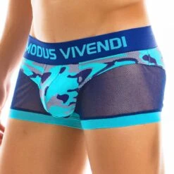 Boxer Modus Vivendi Camo C-Through 10923 -Sous-vêtement Soldes Boxer modus 10923 bleu 4