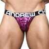 Jock Strap Andrew Christian Posh Leopard 92147 -Sous-vêtement Soldes JockStrap ac 92147 violet m