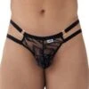Jock Strap Candyman Lace And Chain 99598 -Sous-vêtement Soldes JockStrap candy 99598 noir m