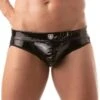 Jock Strap Vinyl TOF PARIS TOF183N 1 Jock Strap Vinyl TOF PARIS TOF183N -Sous-vêtement Soldes JockStrap tof TOF183N noir m