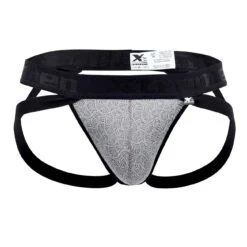 Jock Strap Xtremen Jacquard 91085 -Sous-vêtement Soldes JockStrap xtremen 91085 gris 9