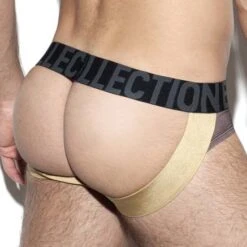 Jock Strap ES Collection Wild Print UN330 -Sous-vêtement Soldes Jockstrap escollection UN330 marron 3