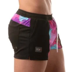 Short De Bain Floral Swim TOF PARIS TOF194P -Sous-vêtement Soldes Shortbain tof TOF194P rose 4