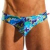 Slip De Bain CockSox Paradise Palms CX04PR -Sous-vêtement Soldes Slipbain cocksox CX04PR bleu m