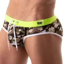 Slip De Bain Iconic Swim TOF PARIS TOF206K -Sous-vêtement Soldes Slipbain tof TOF206K camo 4 1