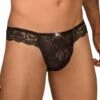 Tanga Eros Veneziani MA505 -Sous-vêtement Soldes Tanga eros MA505 noir m