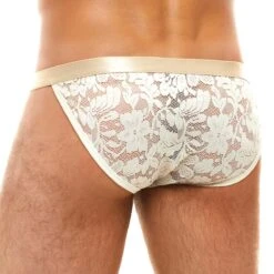 Tanga Modus Vivendi Floral Lace 04112 -Sous-vêtement Soldes Tanga modus 04112 blanc 3