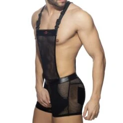 Body AD Fetish MESH-RUB OVERALLS ADF164 -Sous-vêtement Soldes body adf adf164 noir 4