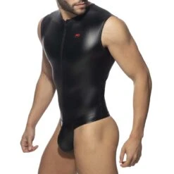 Body AD Fetish Front Zip Rub ADF142 -Sous-vêtement Soldes body adfetish adf142 noir 4
