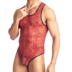 Body L Homme Invisible Red Dahlia HW164DAH -Sous-vêtement Soldes body hi hw164dah rouge 4