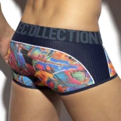 Boxer ES Collection Floral Mesh UN418 8 Boxer ES Collection Floral Mesh UN418 -Sous-vêtement Soldes boxer esco UN418 bleu 3