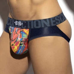 Jock Strap ES Collection Floral Mesh UN419 9 Jock Strap ES Collection Floral Mesh UN419 -Sous-vêtement Soldes jock esco un419 bleu 4