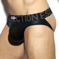 Jock Strap ES Collection Matt Snake UN434 -Sous-vêtement Soldes jockstrap esco UN434 noir 4