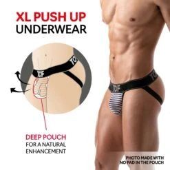 Jock Strap Stripes TOF PARIS TOF113N -Sous-vêtement Soldes jockstrap tof tof113n raye 5