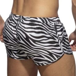 Short De Bain Addicted Zebra ADS306 -Sous-vêtement Soldes short addicted ads306 noir 3