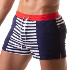 Short De Bain Iconic TOF PARIS TOF210BU 9 Short De Bain Iconic TOF PARIS TOF210BU -Sous-vêtement Soldes shortbain tof tof210bu raye 4