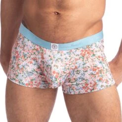 Shorty L Homme Invisible Lit De Fleurs MY39LDF -Sous-vêtement Soldes shorty hi my39ldf bleuciel 4