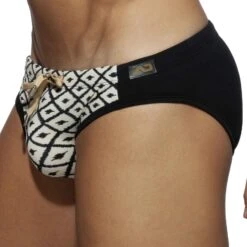 Slip De Bain Addicted Rhombus ADS235 -Sous-vêtement Soldes slipbain addicted ADS235 noir 4