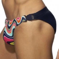 Slip De Bain Addicted Double Click Waves ADS271 -Sous-vêtement Soldes slipbain addicted ADS271 bleu 4