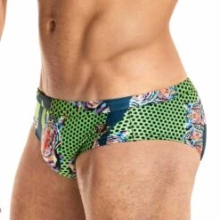 Slip De Bain BANG! Tigre 50216 -Sous-vêtement Soldes slipbain bang 50216 vert 4