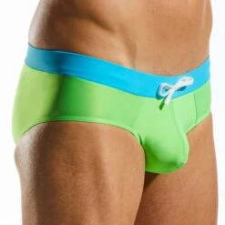 Slip De Bain CockSox Slice Green CX79WB -Sous-vêtement Soldes slipbain cocksox cx79wb vert 4