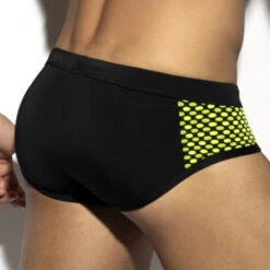 Slip De Bain ES Collection Disco Pop 2116 -Sous-vêtement Soldes slipbain esco 2116 noir 3