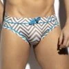 Slip De Bain ES Collection Zig Zag 2312 -Sous-vêtement Soldes slipbain esco 2312 bleuciel m