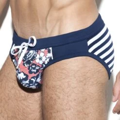 Slip De Bain ES Collection Flowery Sailor 1923 10 Slip De Bain ES Collection Flowery Sailor 1923 -Sous-vêtement Soldes slipbain escollection 1923 bleu 4