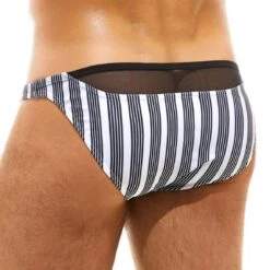 Slip De Bain Modus Vivendi Monochrome Moon DS2111 -Sous-vêtement Soldes slipbain modus DS2111 raye 3