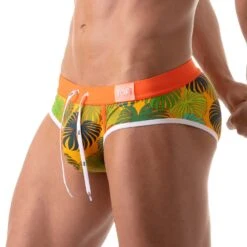 Slip De Bain Floral Swim TOF PARIS TOF191J -Sous-vêtement Soldes slipbain tof TOF191J jaune 4