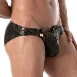 Slip De Bain Splendid TOF PARIS TOF265O 9 Slip De Bain Splendid TOF PARIS TOF265O -Sous-vêtement Soldes slipbain tof TOF265O or 4