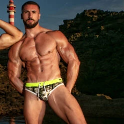 Slip De Bain Iconic Swim TOF PARIS TOF206K -Sous-vêtement Soldes slipbain tof tof206k camo a