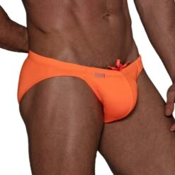 Slip De Bain Neon TOF PARIS TOF269OF -Sous-vêtement Soldes slipbain tof tof269of orange 4