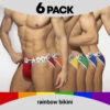 Pack De 6 Tangas Addicted Rainbow AD1146P 2 Pack De 6 Tangas Addicted Rainbow AD1146P -Sous-vêtement Soldes tanga ad ad1146p cmod m