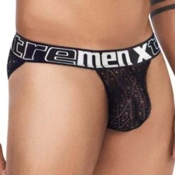 Tanga Xtremen Lace 91117 -Sous-vêtement Soldes tanga xtremen 91117 noir 4